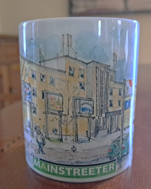 The Mainstreeter 'Saint Paul University' Mug featuring Tim Hunt's Old Ottawa East sketches