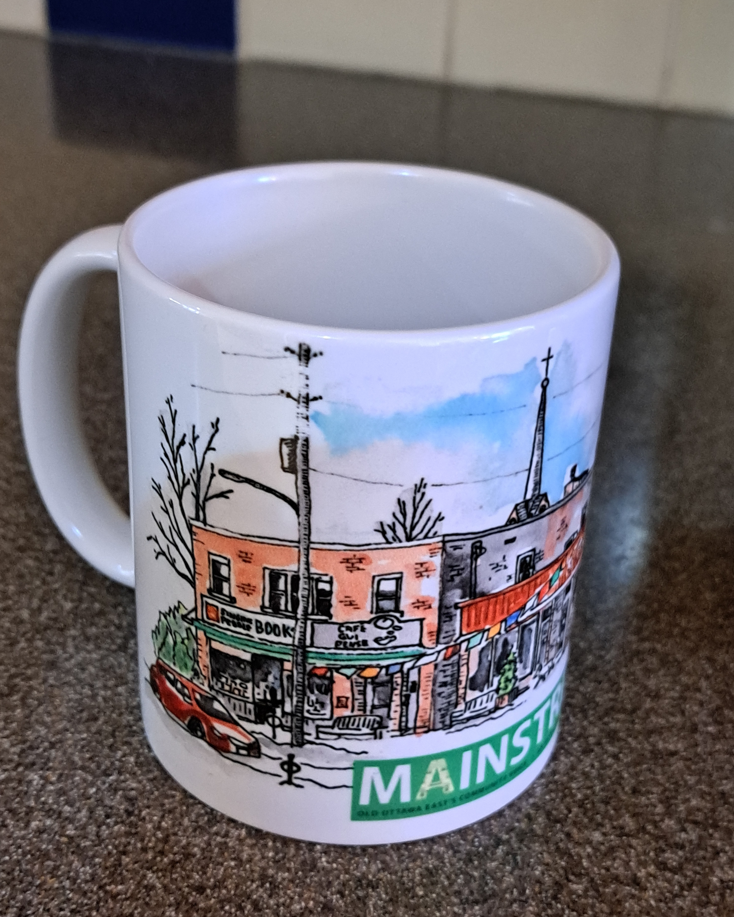 The Mainstreeter 'Main Street' Mug featuring Tim Hunt's Old Ottawa East sketches